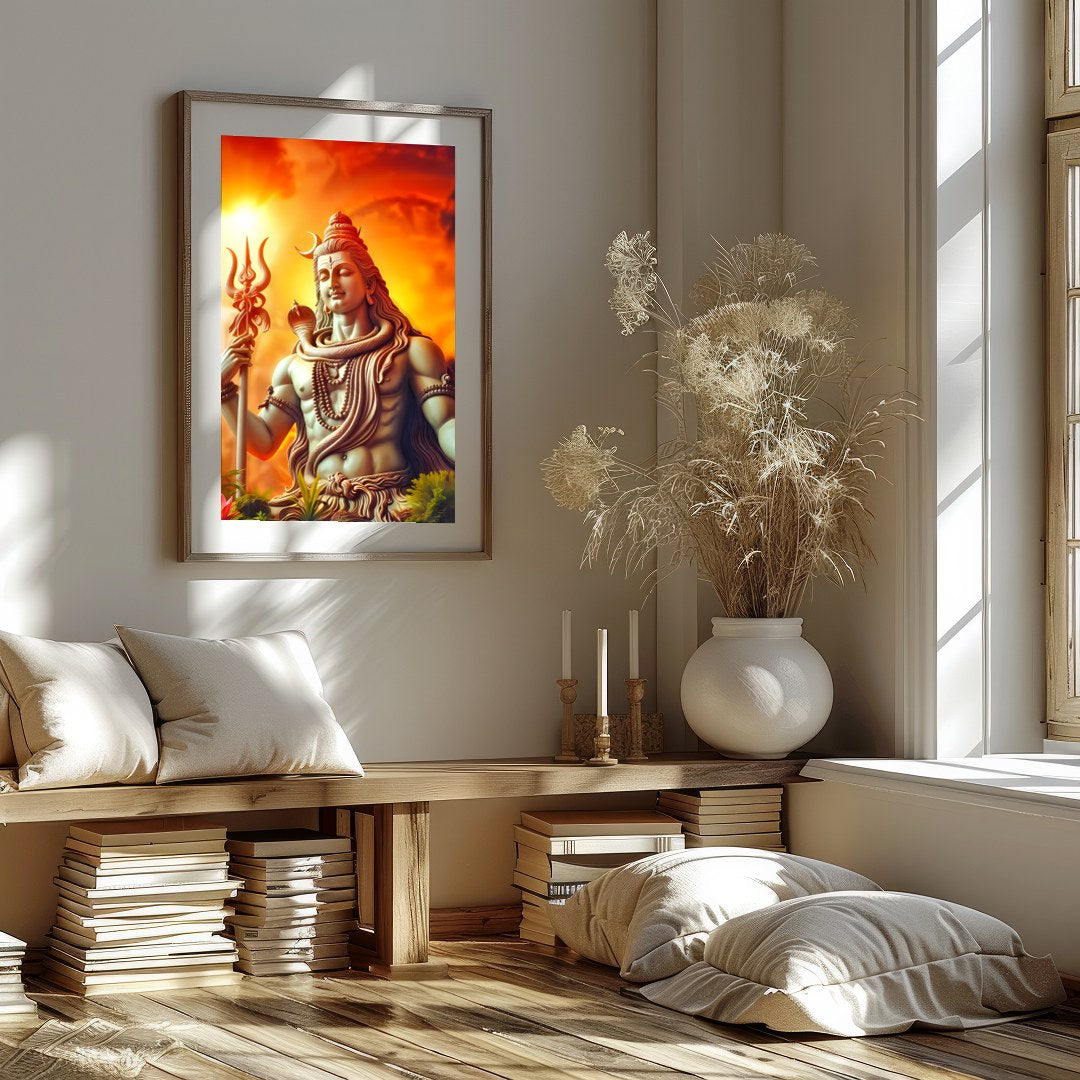 Immerse yourself in the spiritual serenity of this captivating wall art, featuring the majestic for bedroom