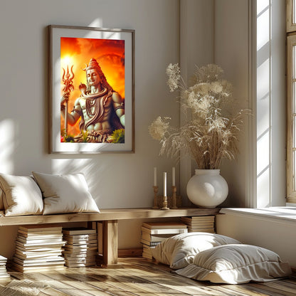 Immerse yourself in the spiritual serenity of this captivating wall art, featuring the majestic for bedroom