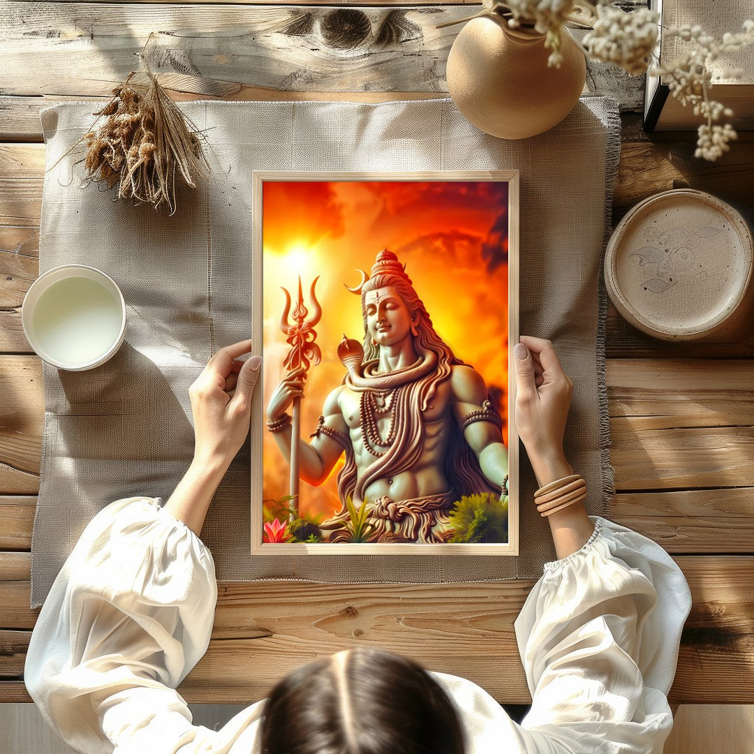 Immerse yourself in the spiritual serenity of this captivating wall art, featuring the majestic for Kitchen