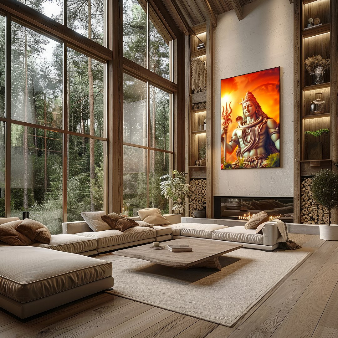 Immerse yourself in the spiritual serenity of this captivating wall art, featuring the majestic for Living Room
