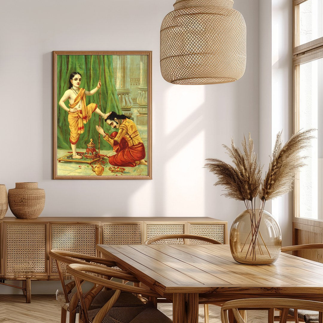This exquisite piece captures a moment of divine reverence, showcasing intricate details and for Extra Kitchen