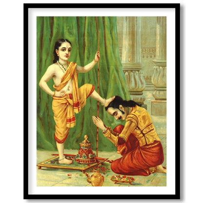 This exquisite piece captures a moment of divine reverence, showcasing intricate details and for studio