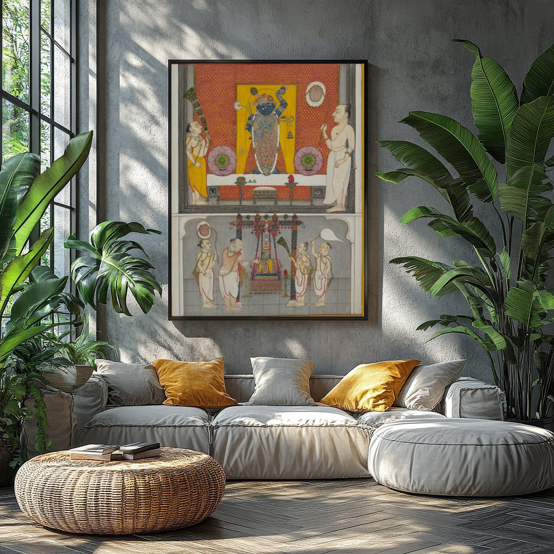 Immerse yourself in the rich cultural tapestry with this exquisite piece of traditional art for Balcony