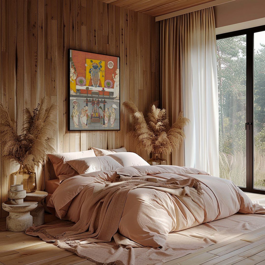 Immerse yourself in the rich cultural tapestry with this exquisite piece of traditional art for Bedroom