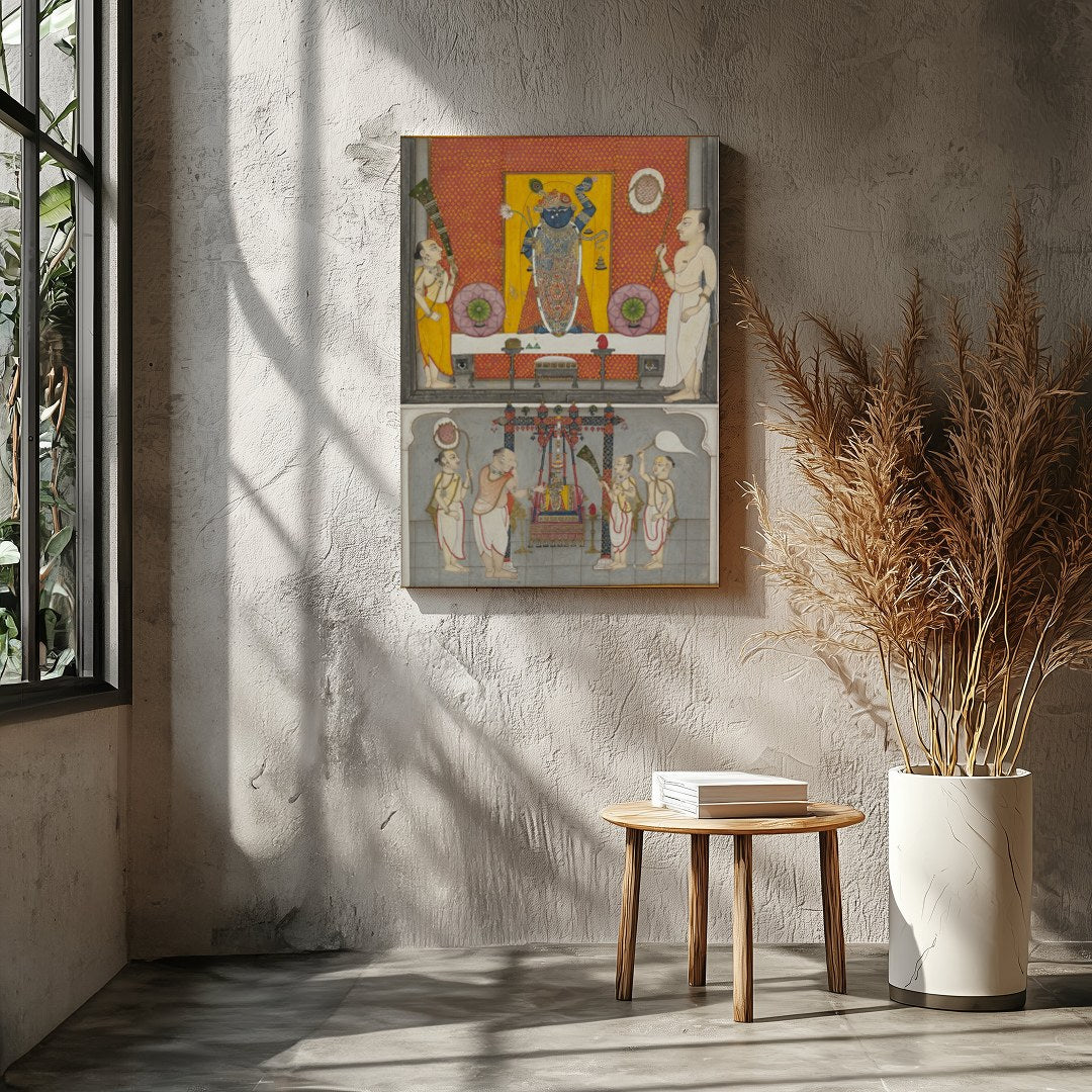 Immerse yourself in the rich cultural tapestry with this exquisite piece of traditional art for Entrance