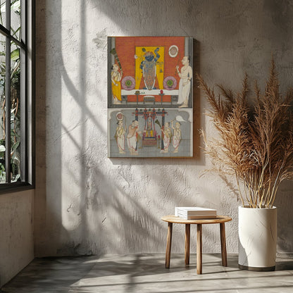 Immerse yourself in the rich cultural tapestry with this exquisite piece of traditional art for Entrance