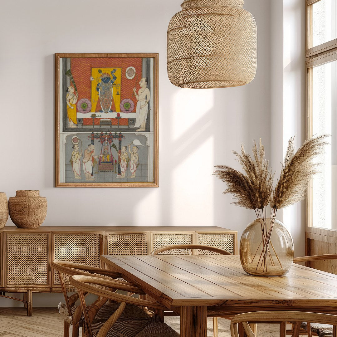 Immerse yourself in the rich cultural tapestry with this exquisite piece of traditional art for Extra Kitchen