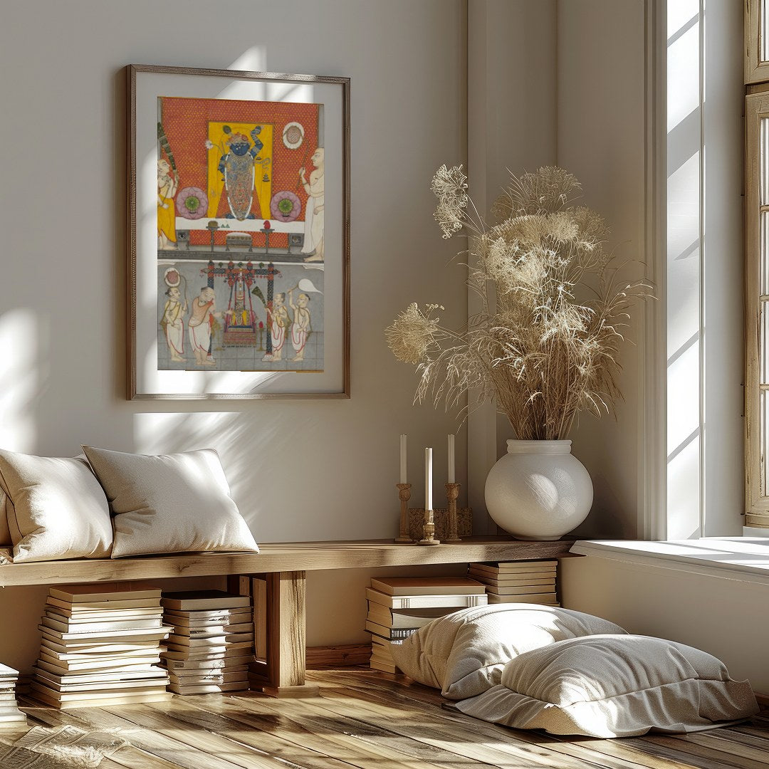 Immerse yourself in the rich cultural tapestry with this exquisite piece of traditional art for kitchen