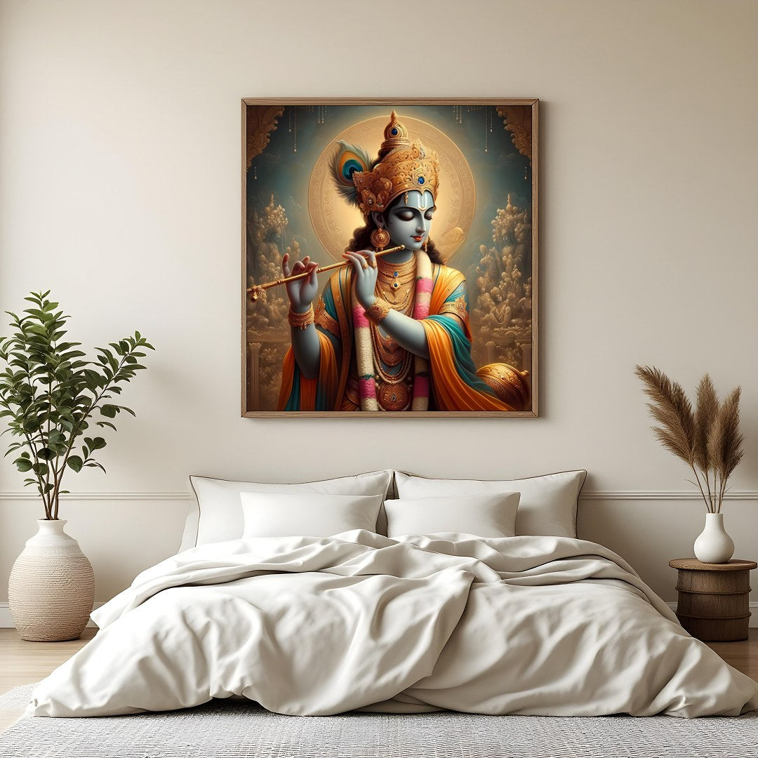 Immerse yourself in the tranquil beauty of 'Divine Serenade,' featuring the ethereal figure of for Bedroom