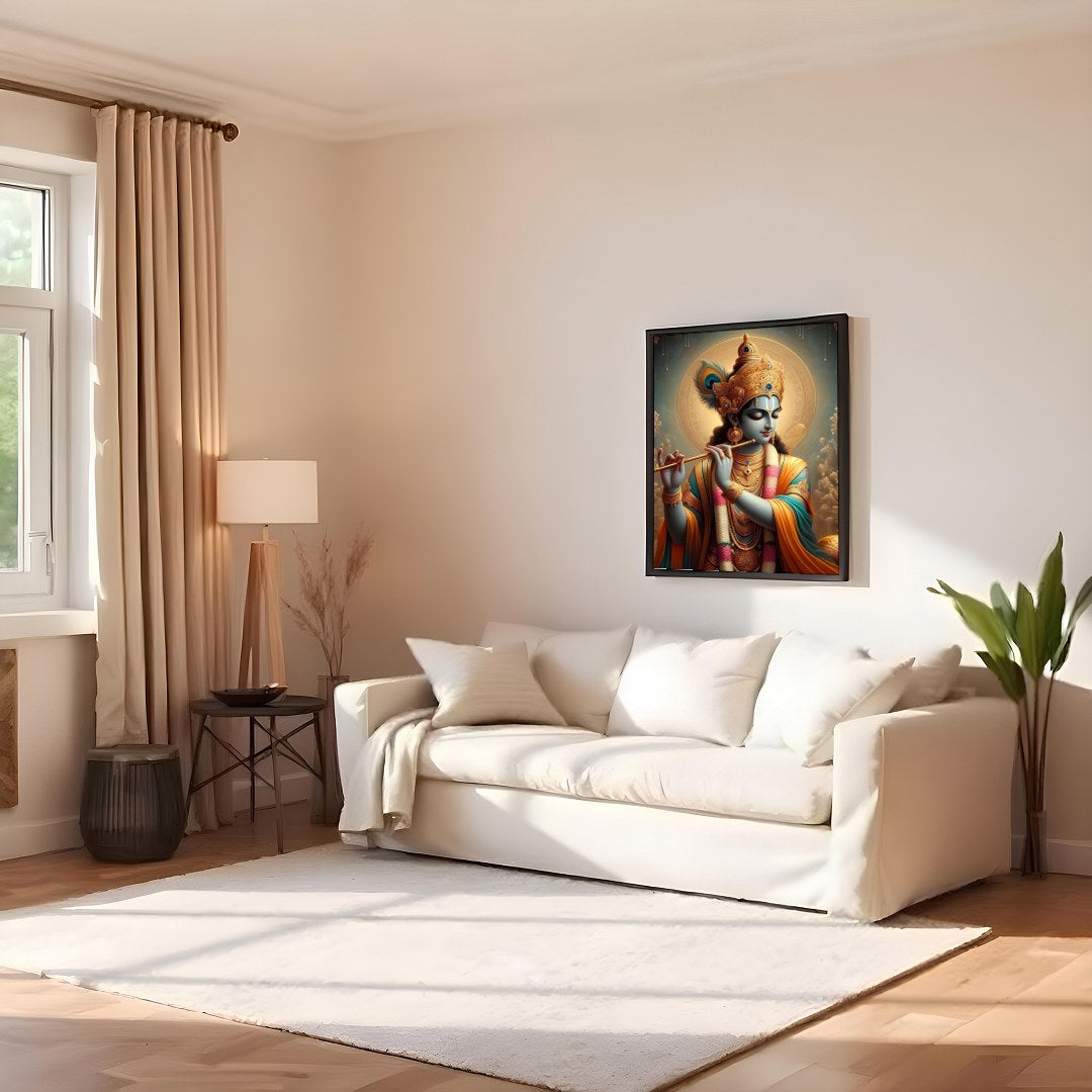 Immerse yourself in the tranquil beauty of 'Divine Serenade,' featuring the ethereal figure of for Family Room