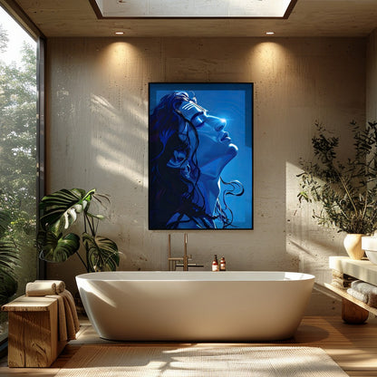 Immerse yourself in the tranquility of 'Divine Serenity,' a captivating piece that captures the for Bathroom