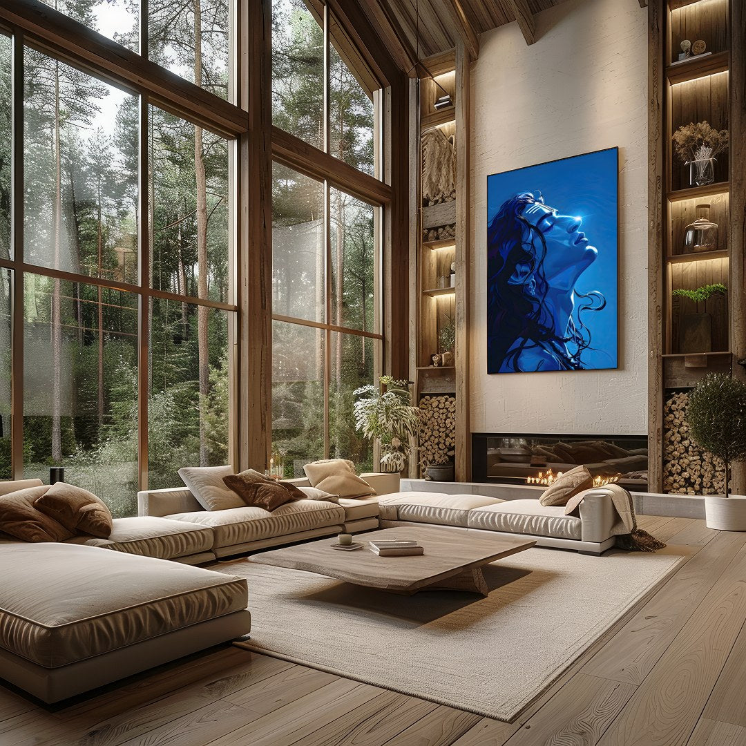 Immerse yourself in the tranquility of 'Divine Serenity,' a captivating piece that captures the for Living Room
