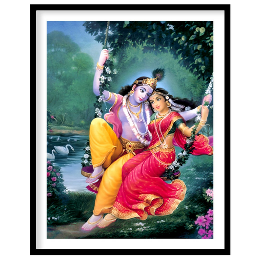 Immerse yourself in the mystical allure of this divine artwork. The piece captures an ethereal duo for hallway