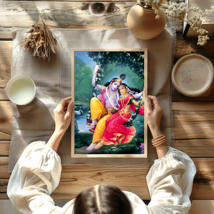 Immerse yourself in the mystical allure of this divine artwork. The piece captures an ethereal duo for Kitchen