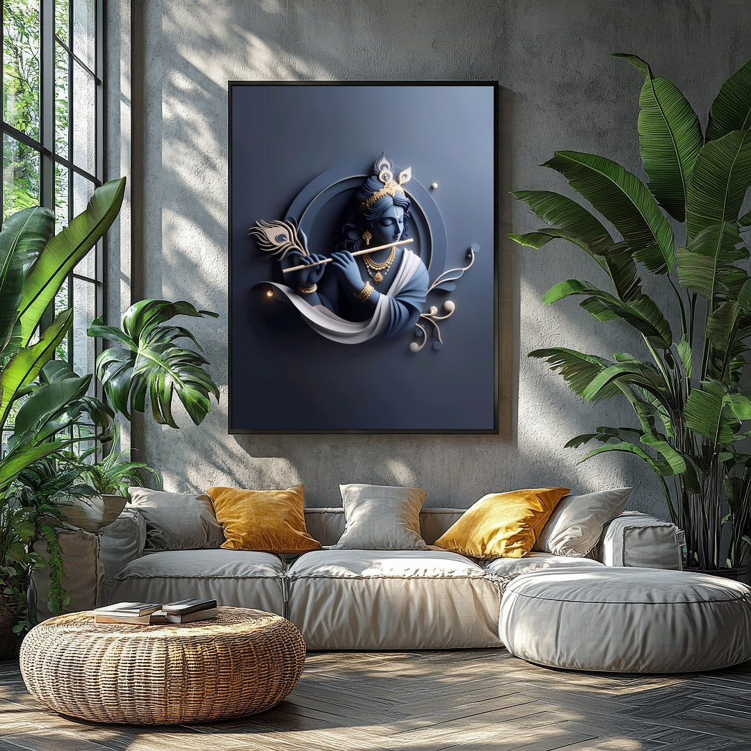 This exquisite wall art captures the serene essence of divine beauty with a stunning depiction of for Balcony