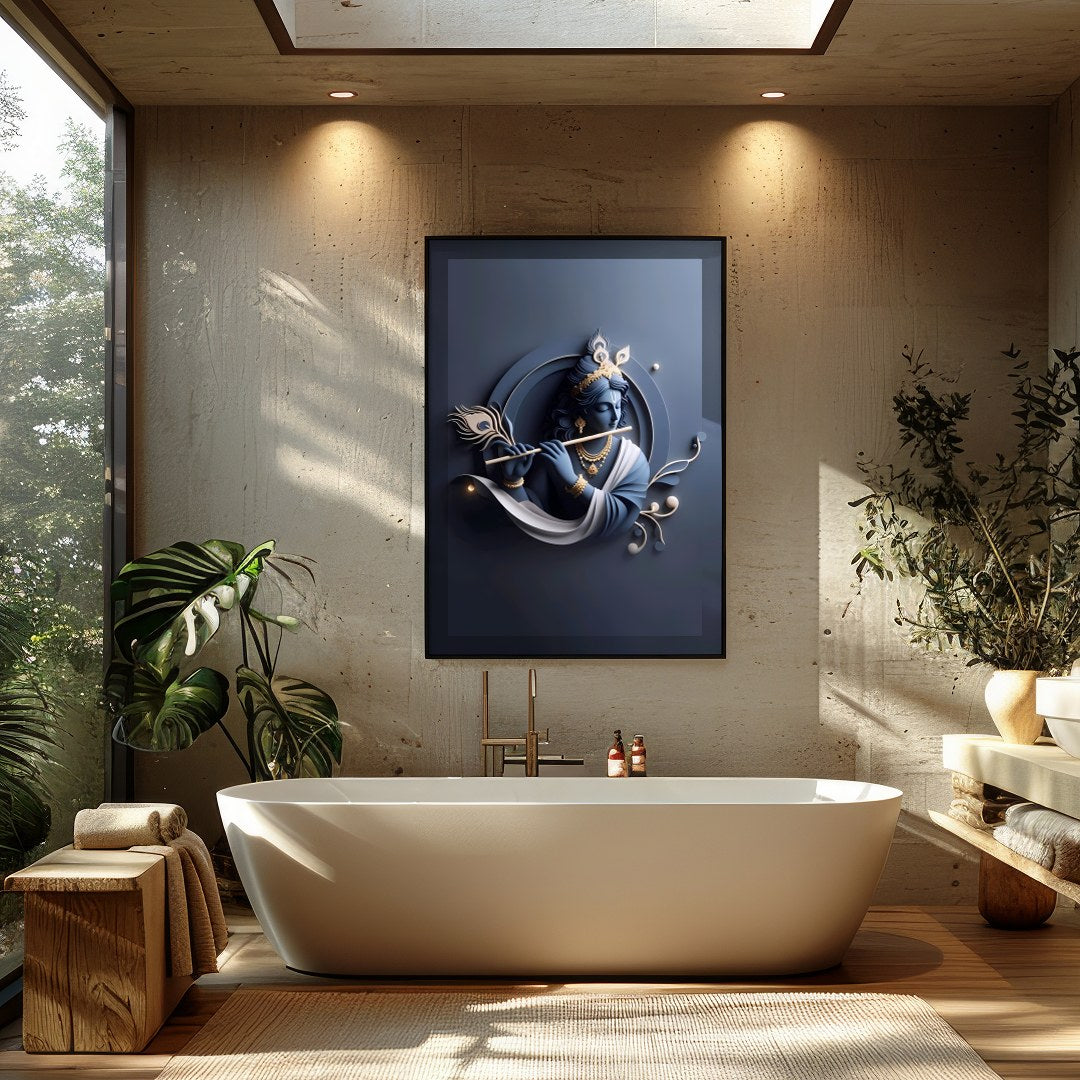 This exquisite wall art captures the serene essence of divine beauty with a stunning depiction of for Bathroom