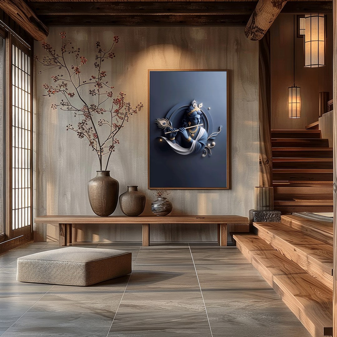 This exquisite wall art captures the serene essence of divine beauty with a stunning depiction of for Hall