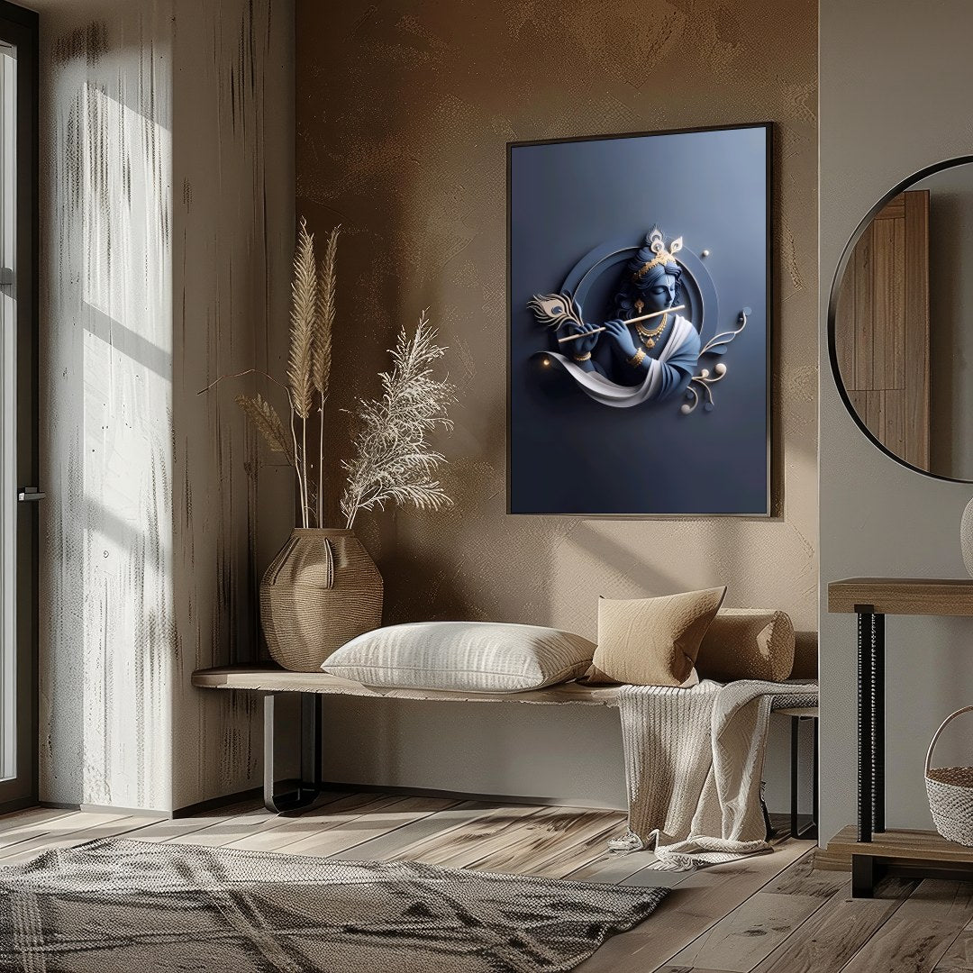 This exquisite wall art captures the serene essence of divine beauty with a stunning depiction of for loft