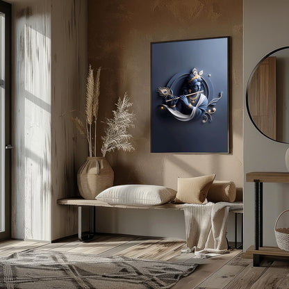 This exquisite wall art captures the serene essence of divine beauty with a stunning depiction of for loft