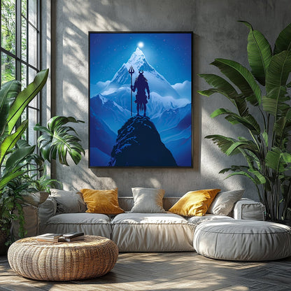 Embrace the mystical allure of this captivating artwork depicting a majestic figure silhouetted for Balcony
