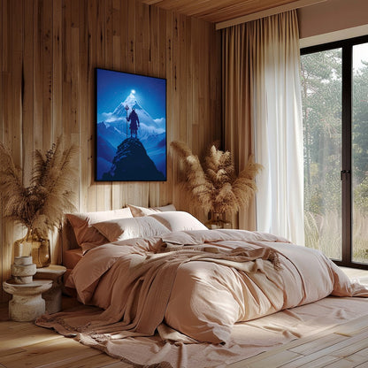 Embrace the mystical allure of this captivating artwork depicting a majestic figure silhouetted for Bedroom