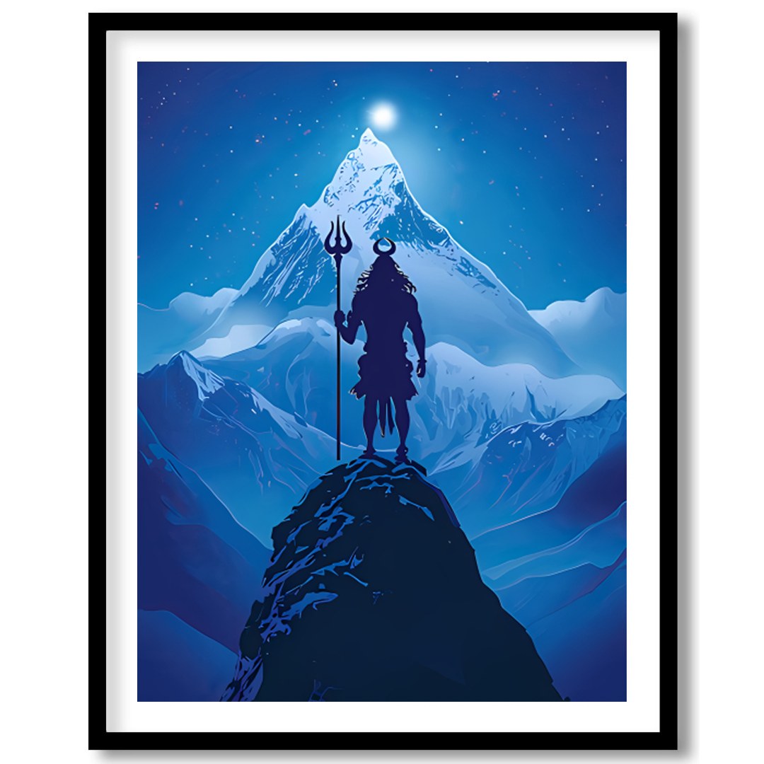 Embrace the mystical allure of this captivating artwork depicting a majestic figure silhouetted for lovely-house