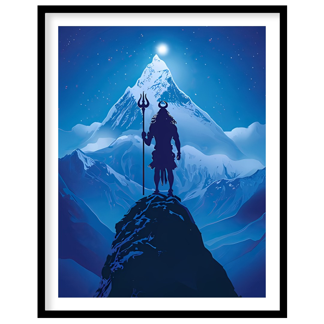 Embrace the mystical allure of this captivating artwork depicting a majestic figure silhouetted for lovely-house