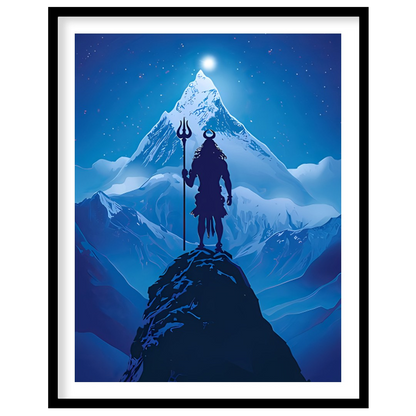 Embrace the mystical allure of this captivating artwork depicting a majestic figure silhouetted for lovely-house
