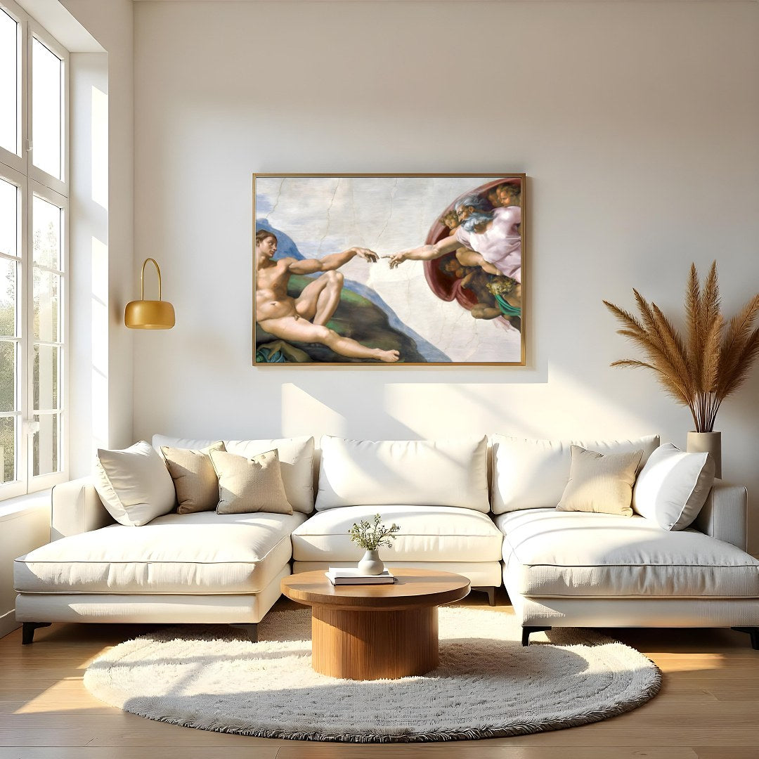 Experience the grandeur of Renaissance art with this stunning replica, capturing a timeless moment for Living Room