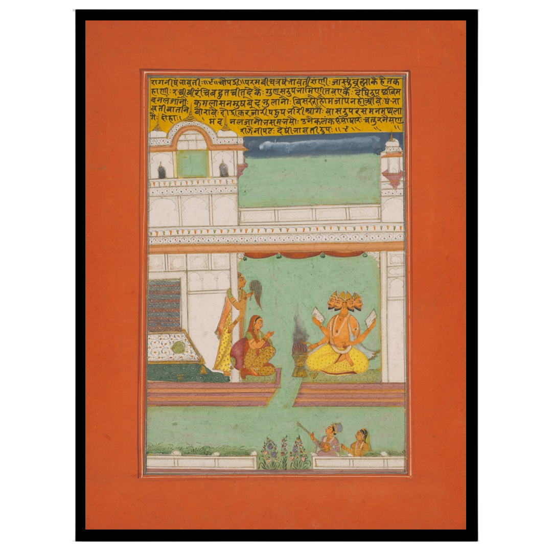 Capture the essence of divine tranquility with 'Divine Vishnu Amidst Palace Harmony,' a stunning for gallery