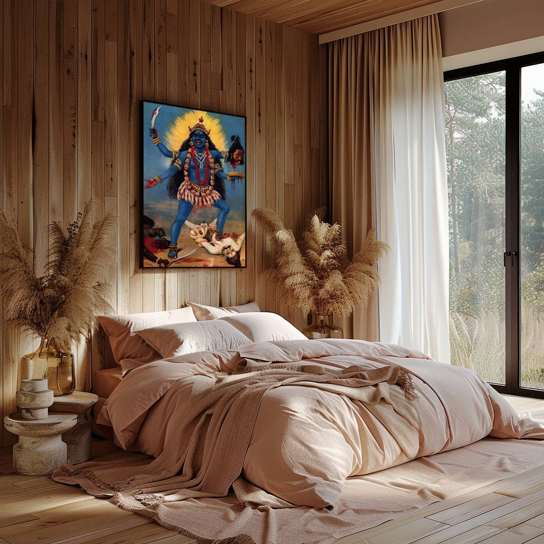 Immerse yourself in this captivating depiction of a divine warrior goddess, masterfully portrayed for Bedroom