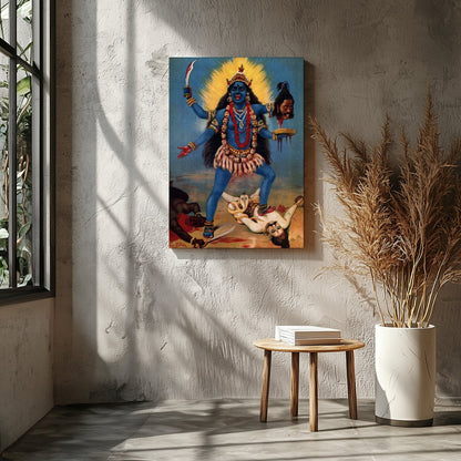 Immerse yourself in this captivating depiction of a divine warrior goddess, masterfully portrayed for Entrance
