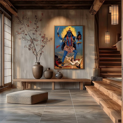 Immerse yourself in this captivating depiction of a divine warrior goddess, masterfully portrayed for Hall