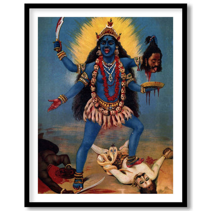 Immerse yourself in this captivating depiction of a divine warrior goddess, masterfully portrayed for space