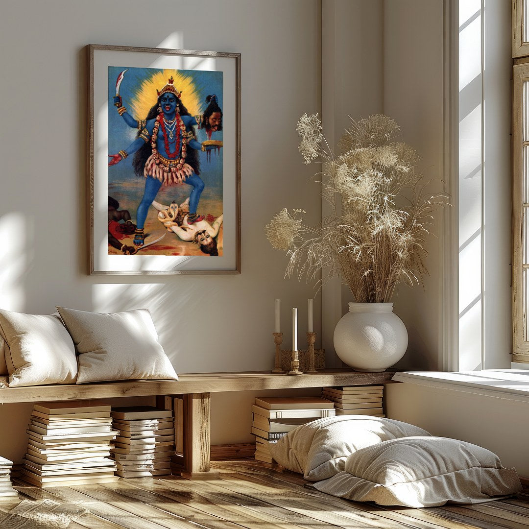 Immerse yourself in this captivating depiction of a divine warrior goddess, masterfully portrayed for sweet-home