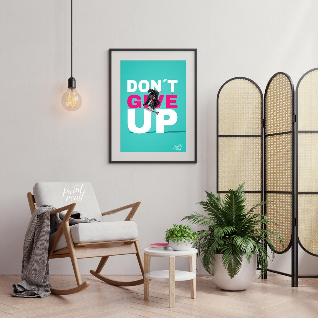 Don’t Give Up Poster Painting available online at Paintroad showing athletic bedroom decor and bold.