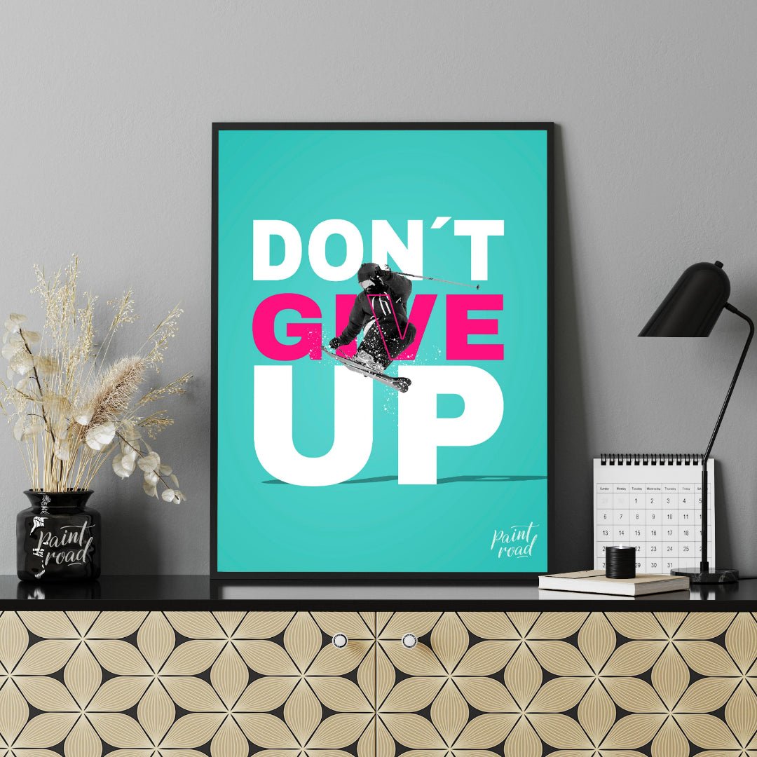 Don’t Give Up Poster Painting available online at Paintroad showing athletic bedroom decor and bold.