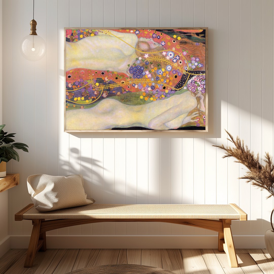This enchanting artwork embodies the essence of unity and serenity, with its intricate floral for Hallway