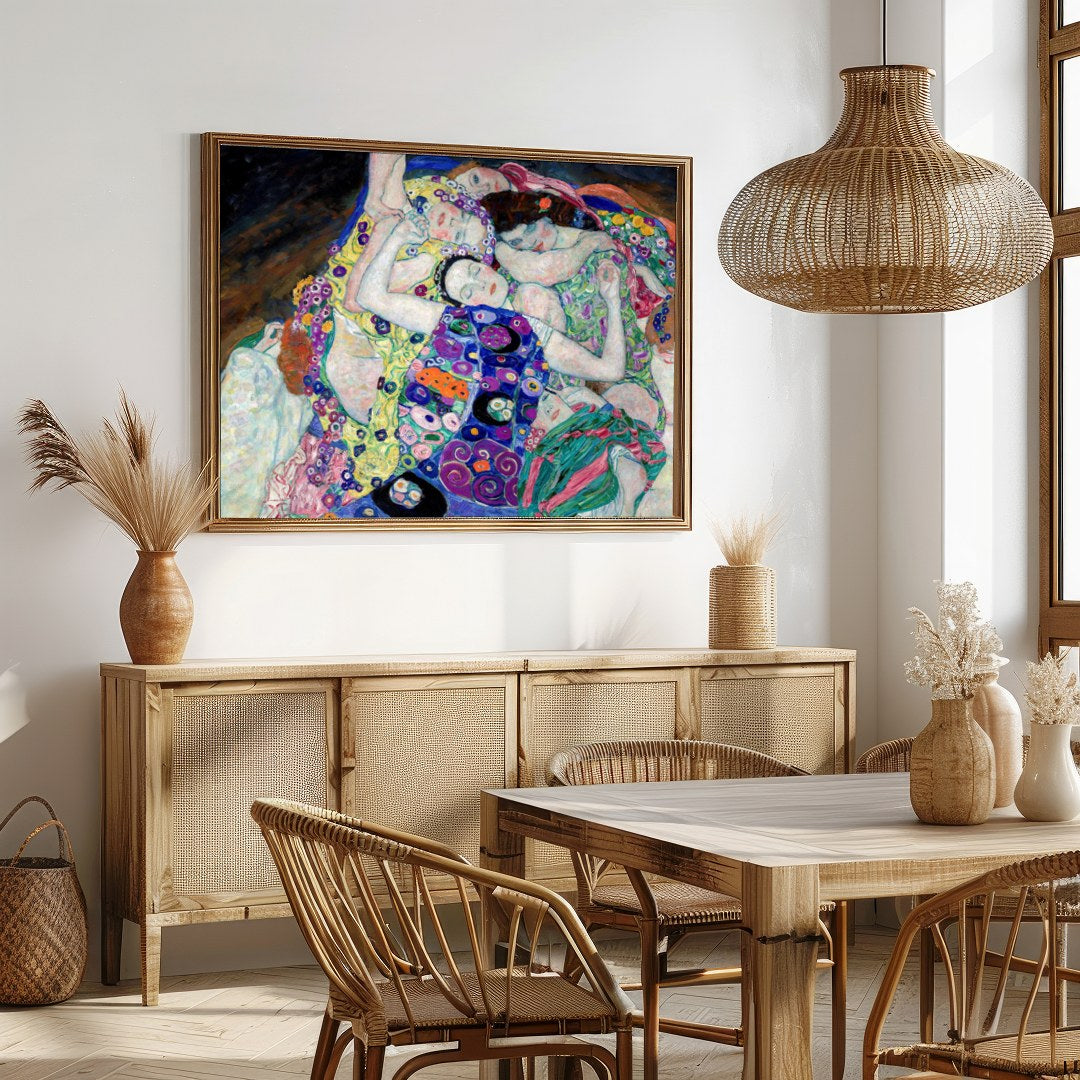 Immerse yourself in a world of vibrant colors and serene beauty with this captivating artwork. The for Dining