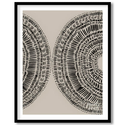 """Dual Radiance"" presents a symmetrical composition featuring two semi-circular forms filled with… for home