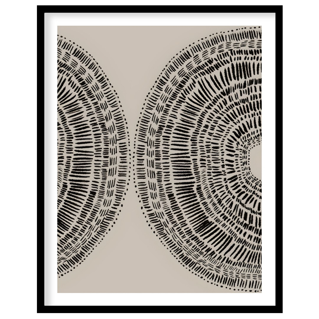 """Dual Radiance"" presents a symmetrical composition featuring two semi-circular forms filled with… for home