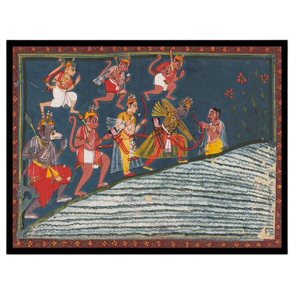 Immerse yourself in the epic tale of devotion and strength with this exquisite Indian Miniature for dwelling