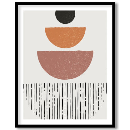 Transform your space with this captivating geometric abstract artwork. Earthy hues blend seamlessly for residence