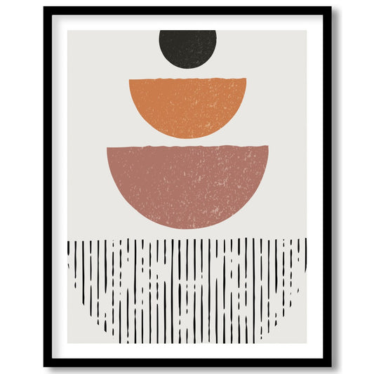 Transform your space with this captivating geometric abstract artwork. Earthy hues blend seamlessly for residence