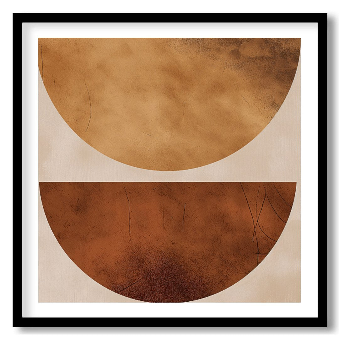 This captivating artwork brings a sense of balance with its elegant geometric design. The warm for residence
