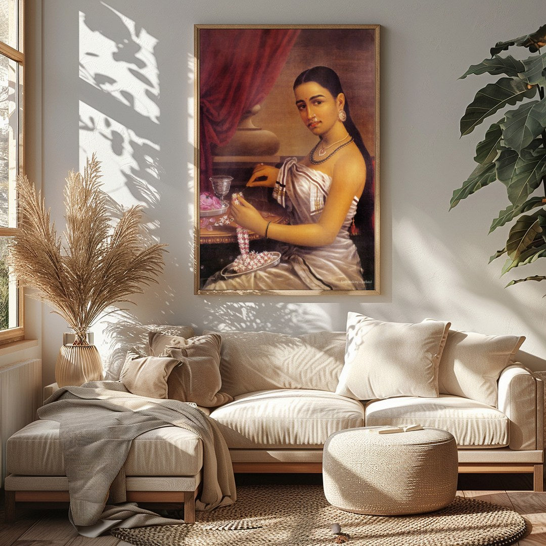 Immerse yourself in the rich tradition of elegance with this stunning piece capturing the serene for Sitting Area