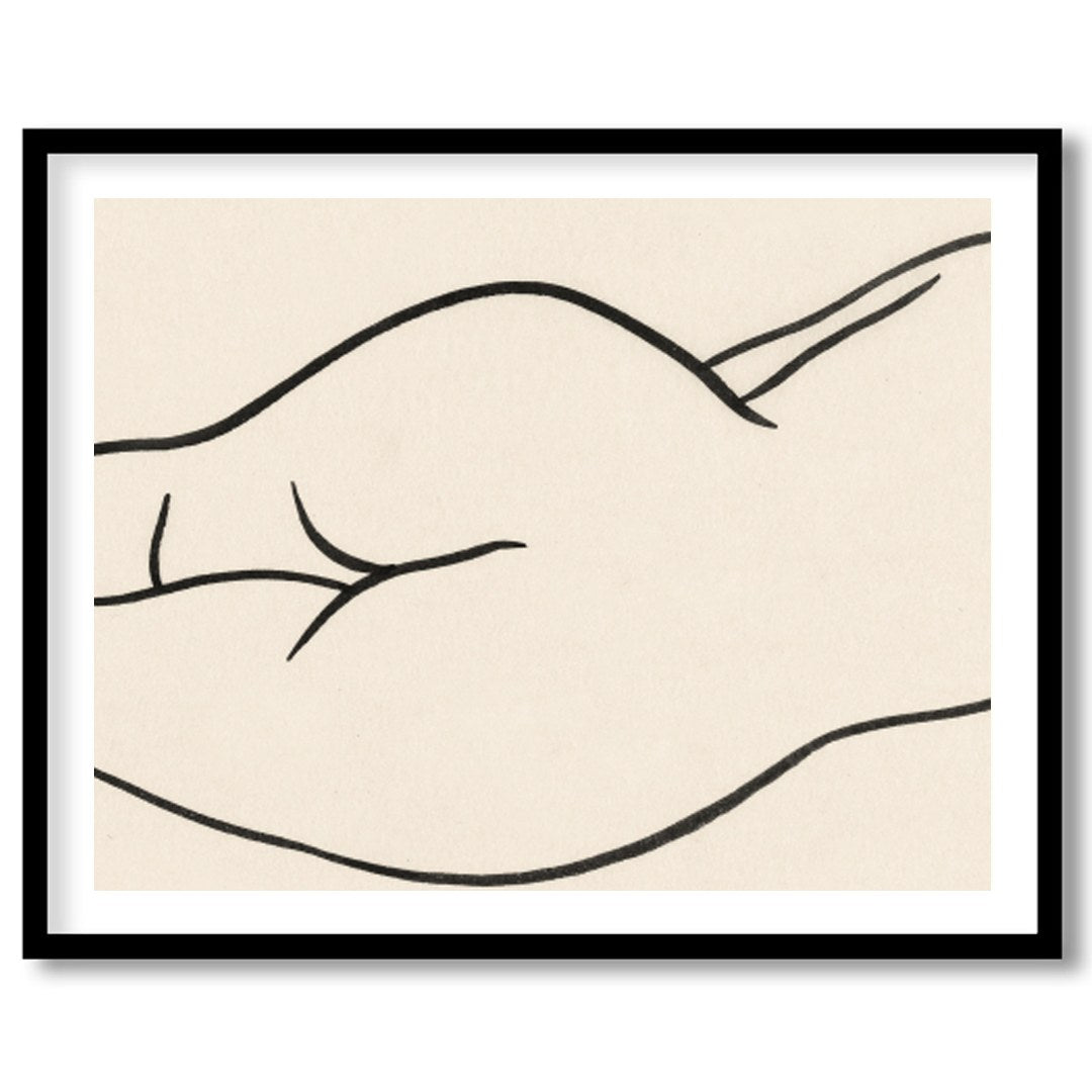 This minimalist line drawing captures the graceful curves of the human form with effortless for haven