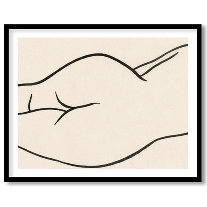 This minimalist line drawing captures the graceful curves of the human form with effortless for haven