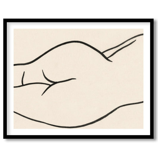 This minimalist line drawing captures the graceful curves of the human form with effortless for haven