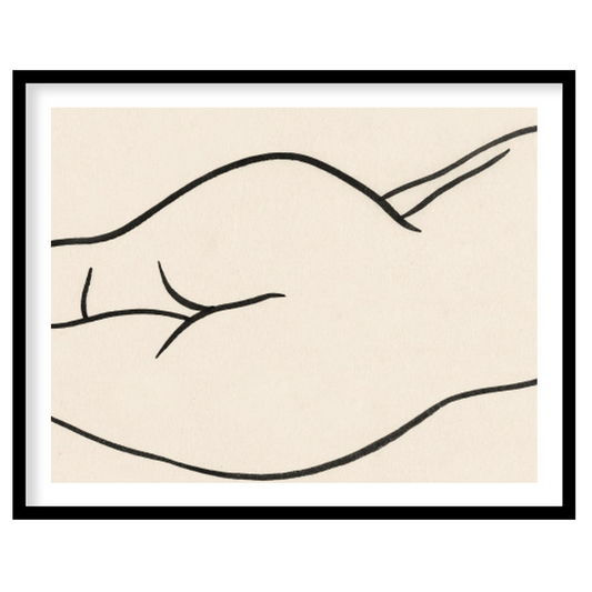 This minimalist line drawing captures the graceful curves of the human form with effortless for haven